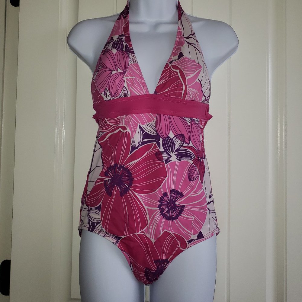 Jaclyn Smith Pink Floral Bathing Suit